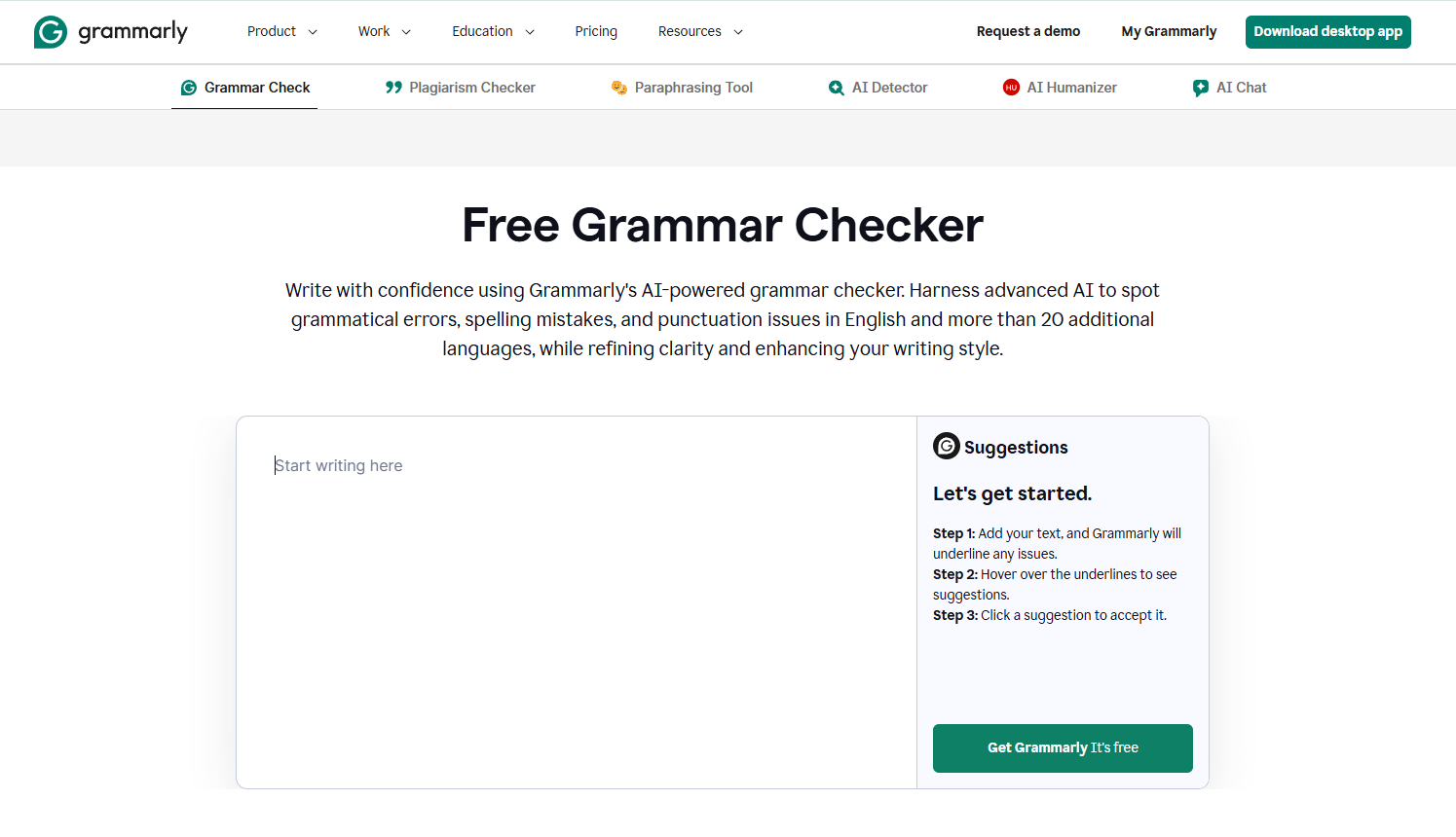 Grammar and Spelling Grammarly