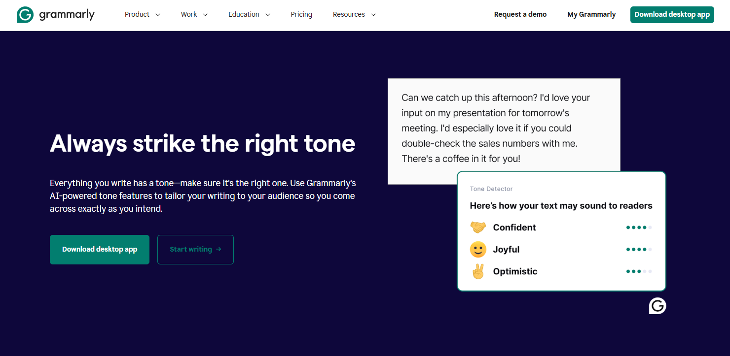 Tone Detection Grammarly
