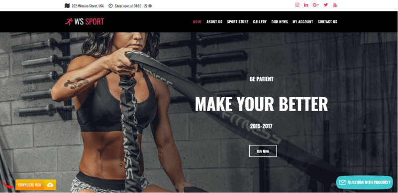 WS Sport Free WooCommerce Theme