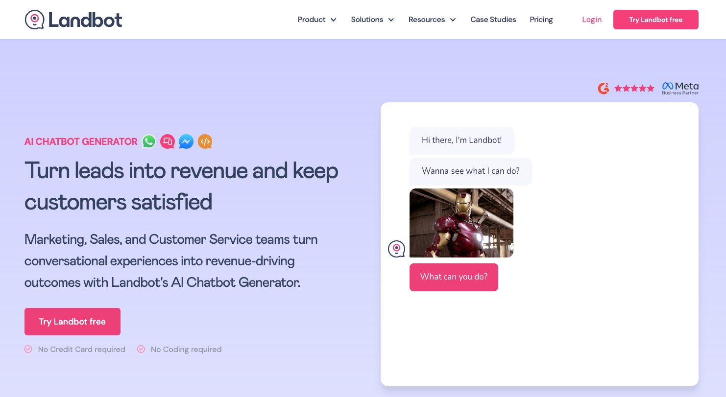 Landbot Whatsapp Chatbot Tool