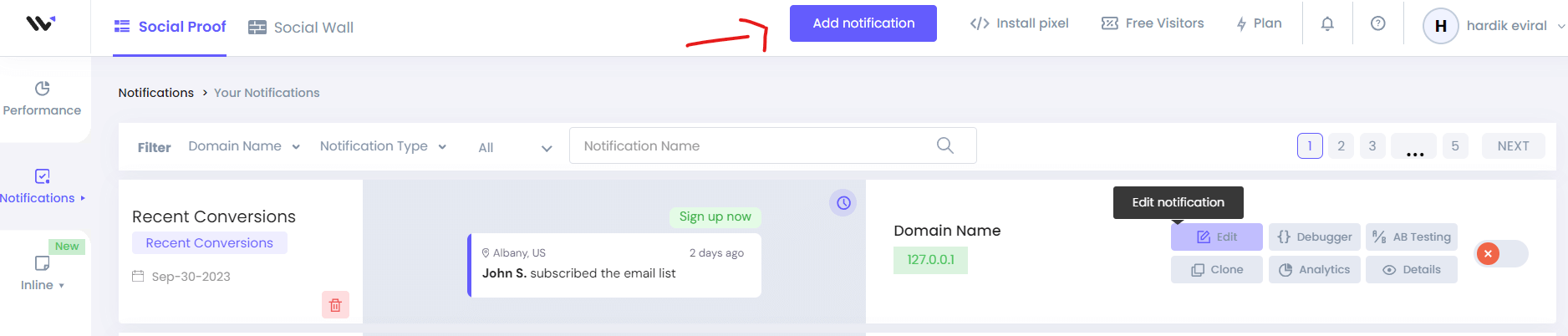 Add-Notification-button