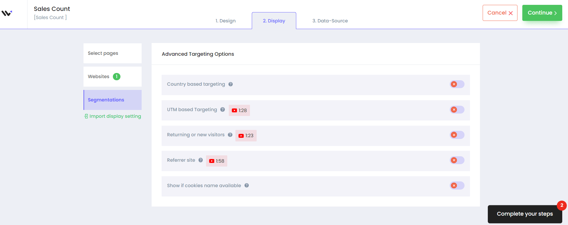 Advanced Targeting Options