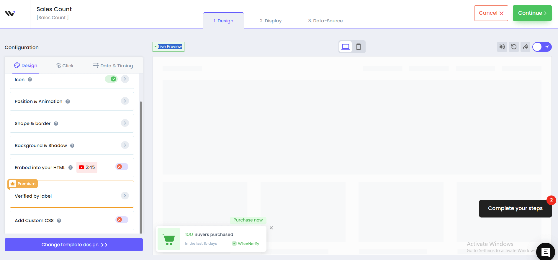 Customization-Page