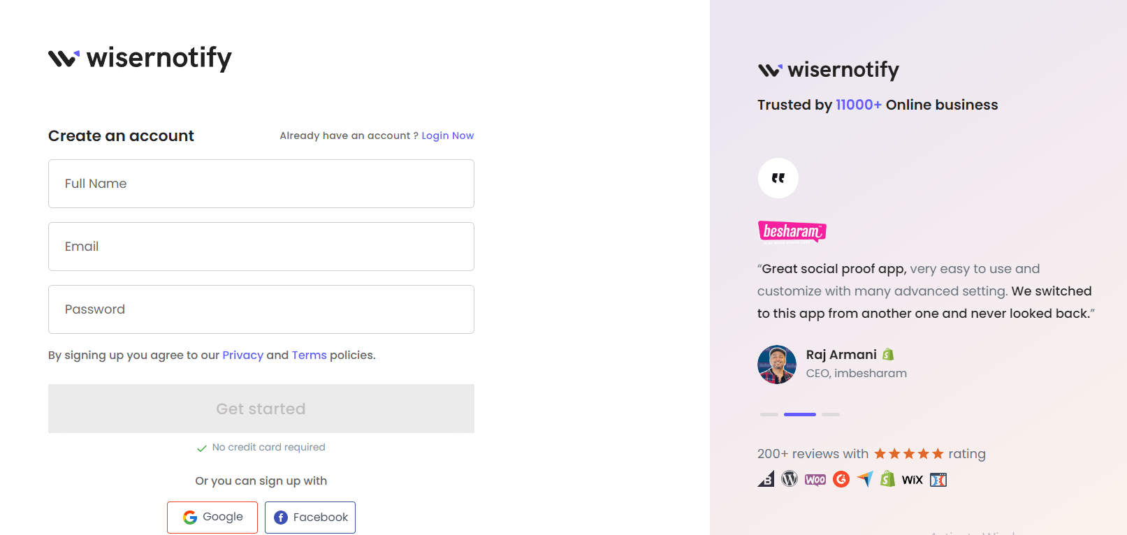 WiserNotify-Create-Account