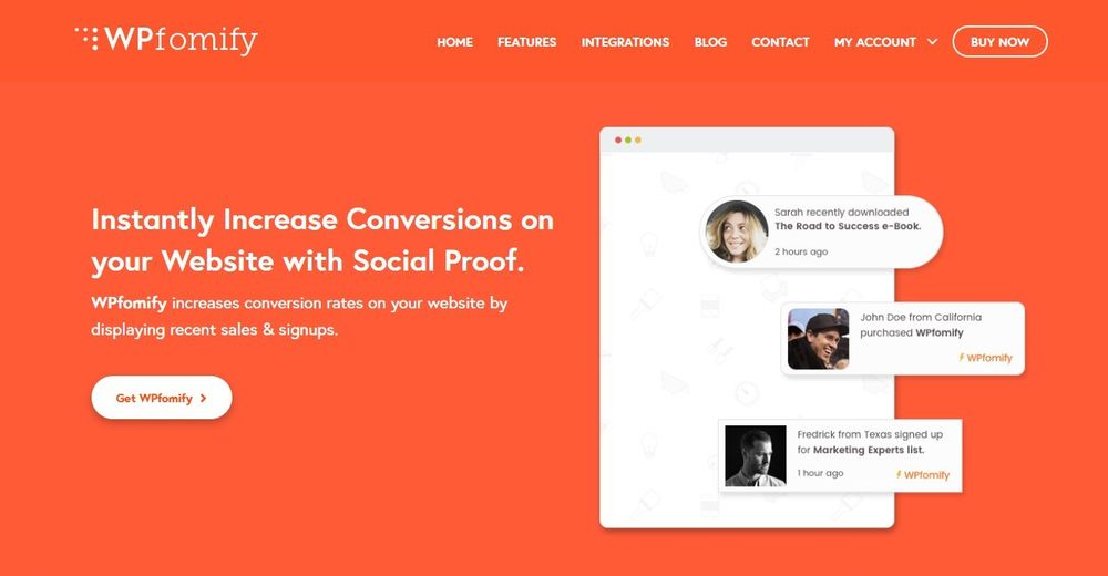 WPfomify WordPress plugin