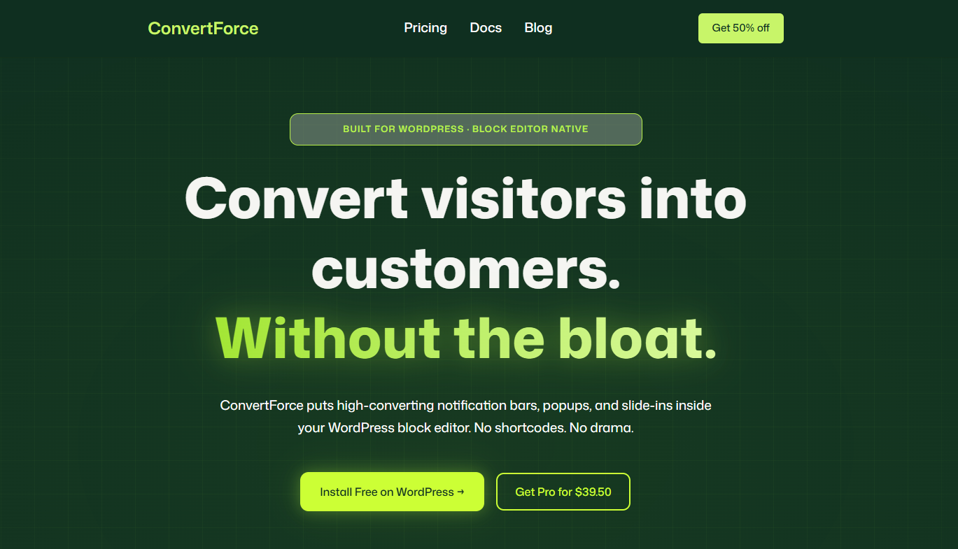 ConvertForce plugin