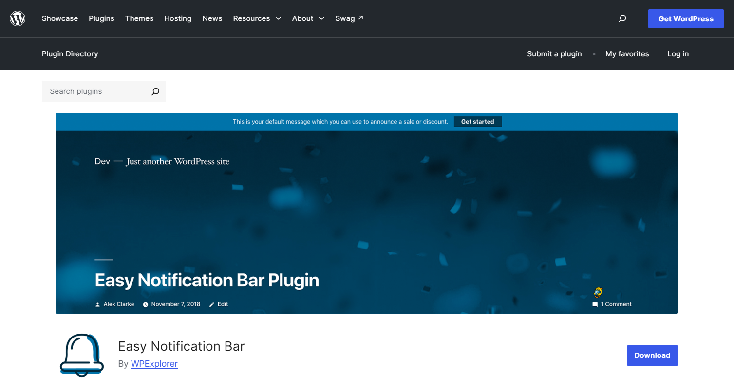 Easy notification bar
