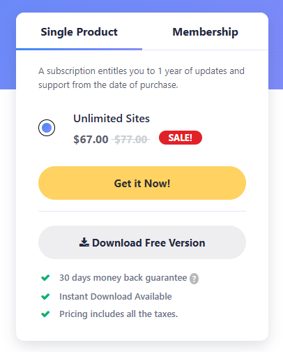 wp review pro pricing