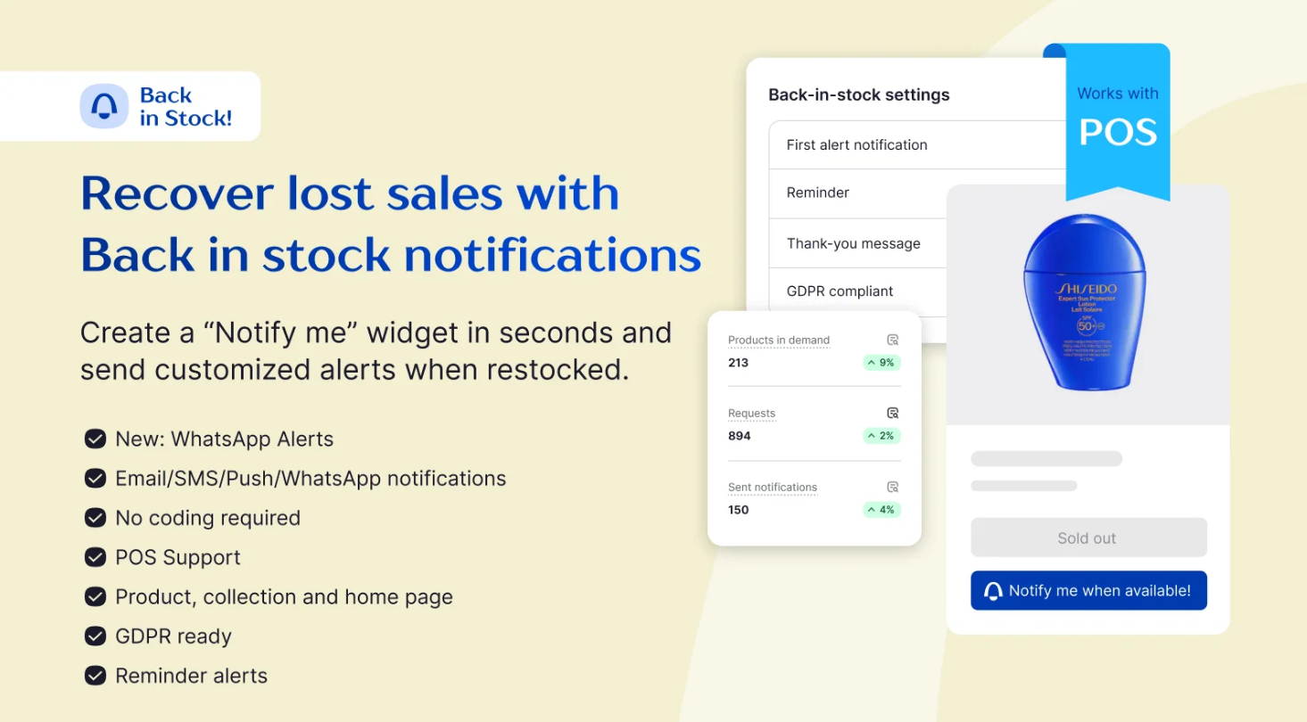 Notify Me shopify app