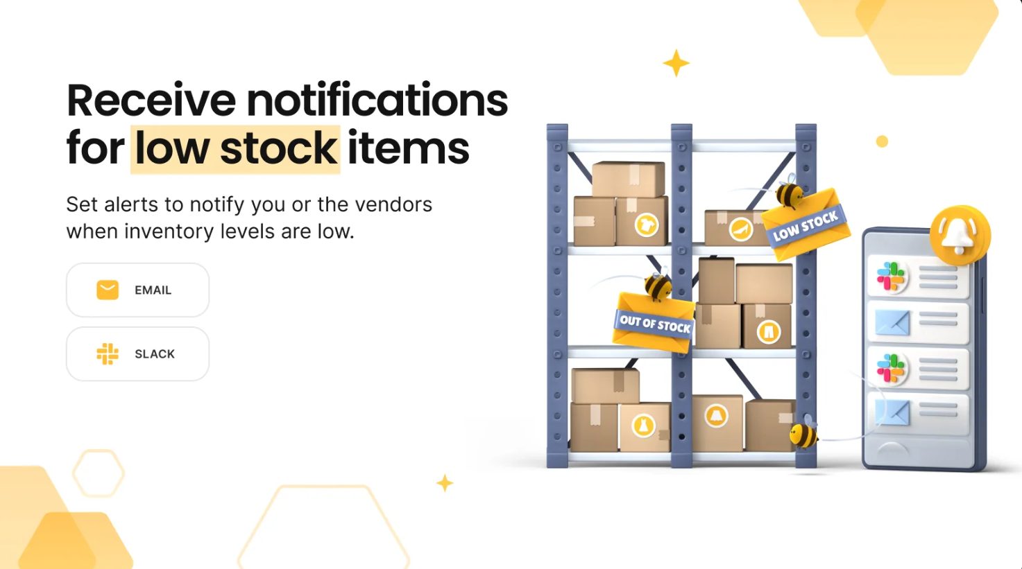 Bee Low Stock Alert & Forecast (merchbees)