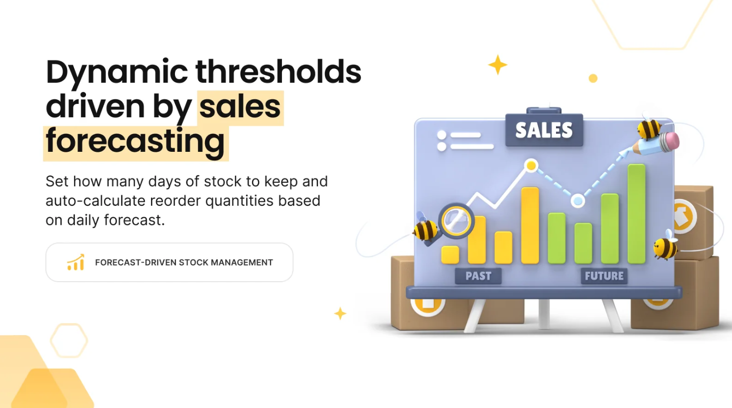Bee Low Stock Alert & Forecast (merchbees)