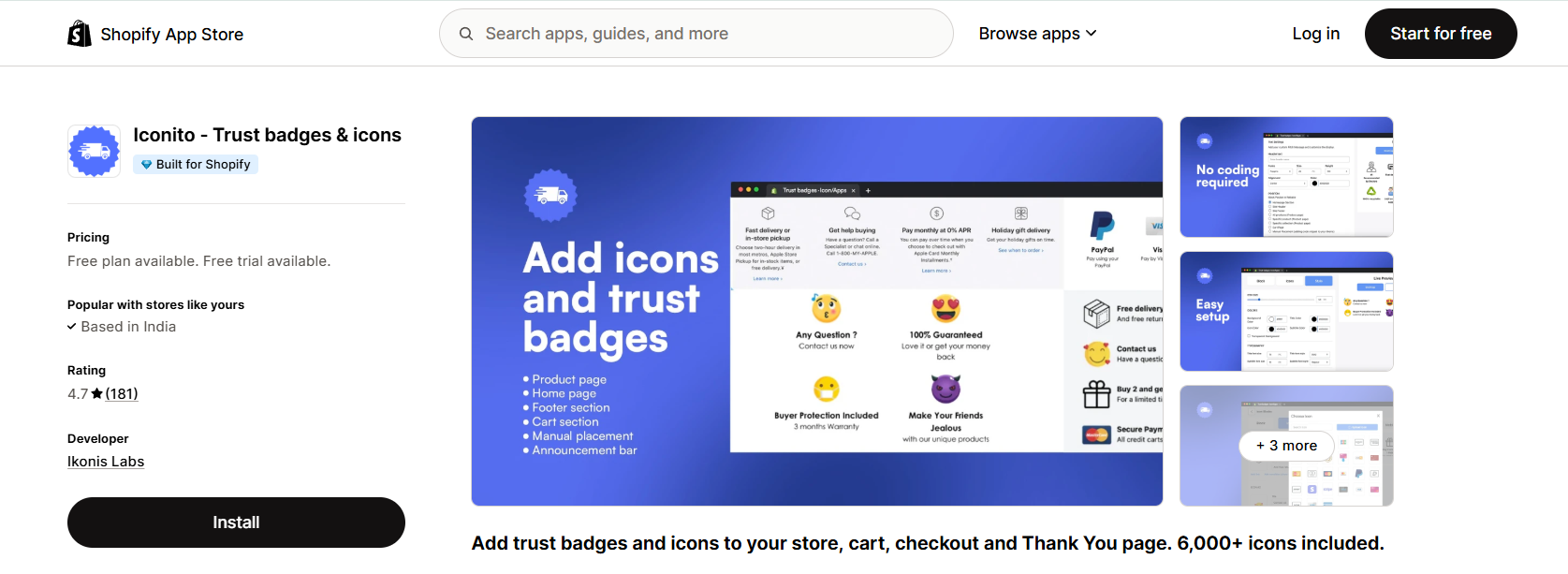 Iconito Trust badges & icons
