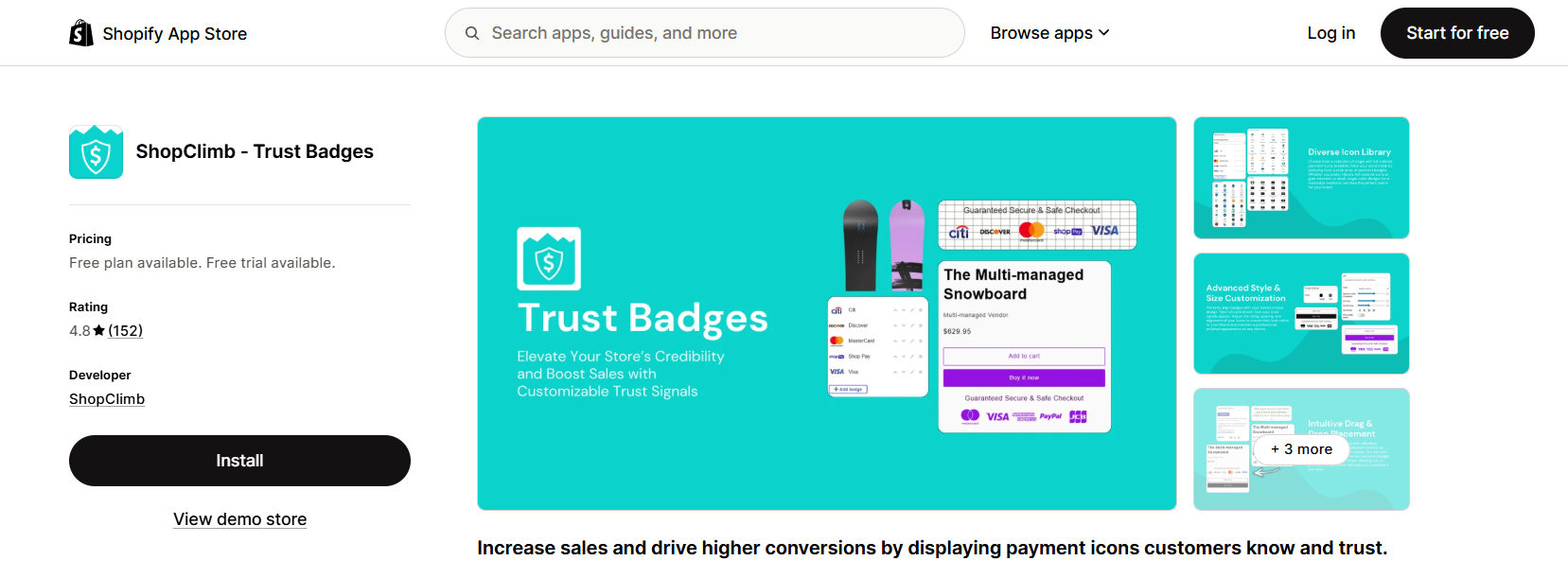ShopClimb Trust Badges