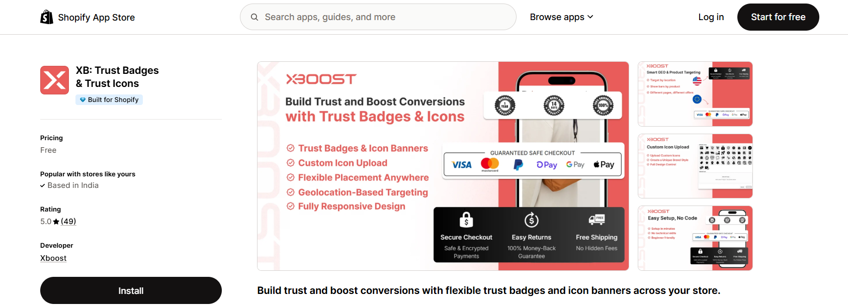 XB Trust Badges & Trust Icons