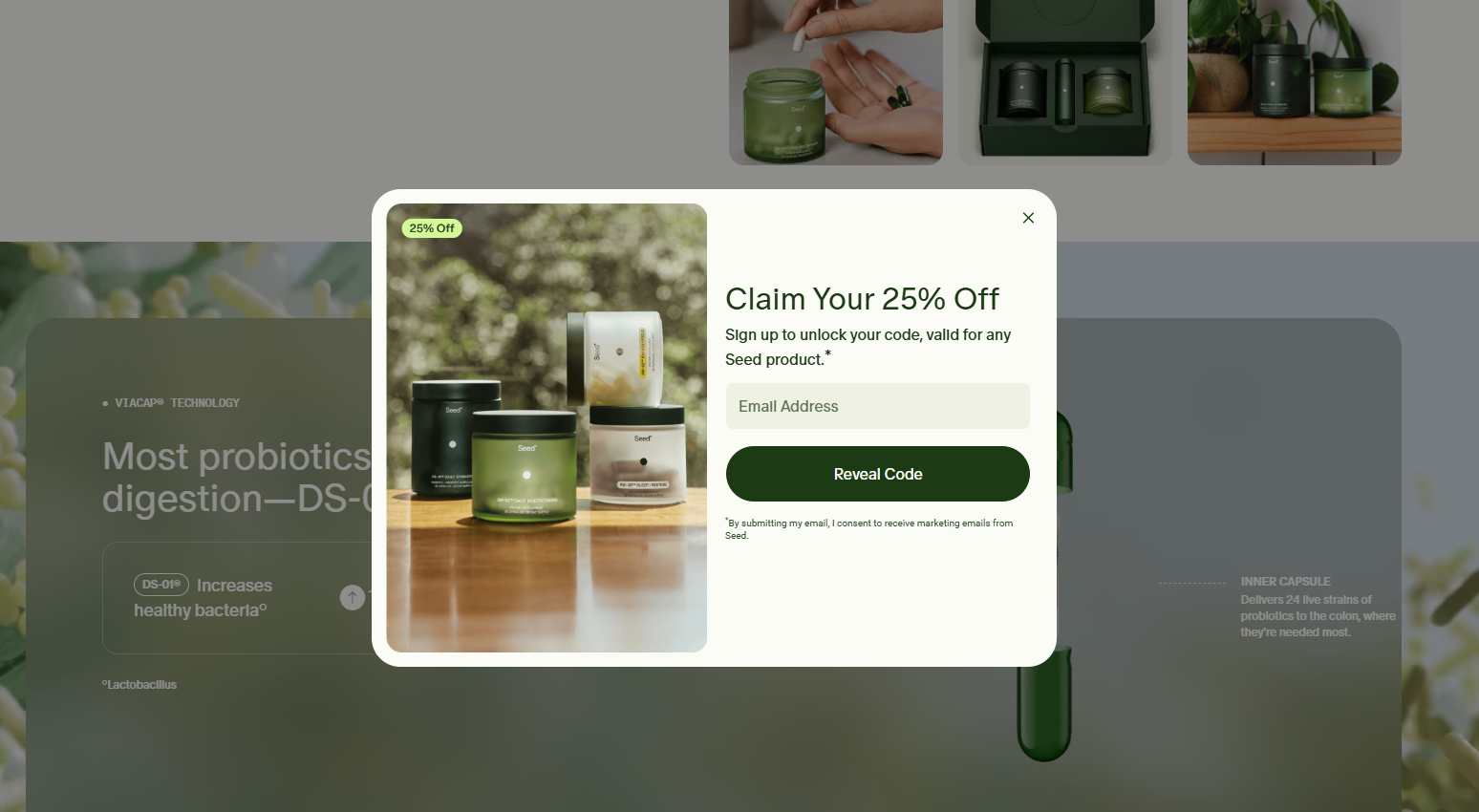 website pop ups example