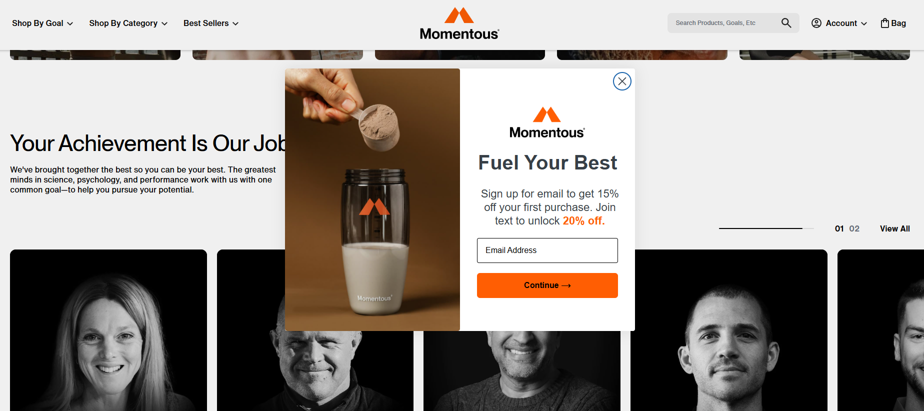 website pop ups examples