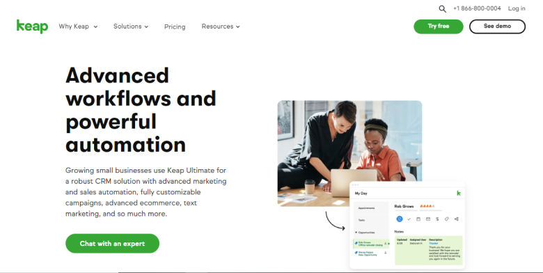 Keap - Best Marketing Automation Tool