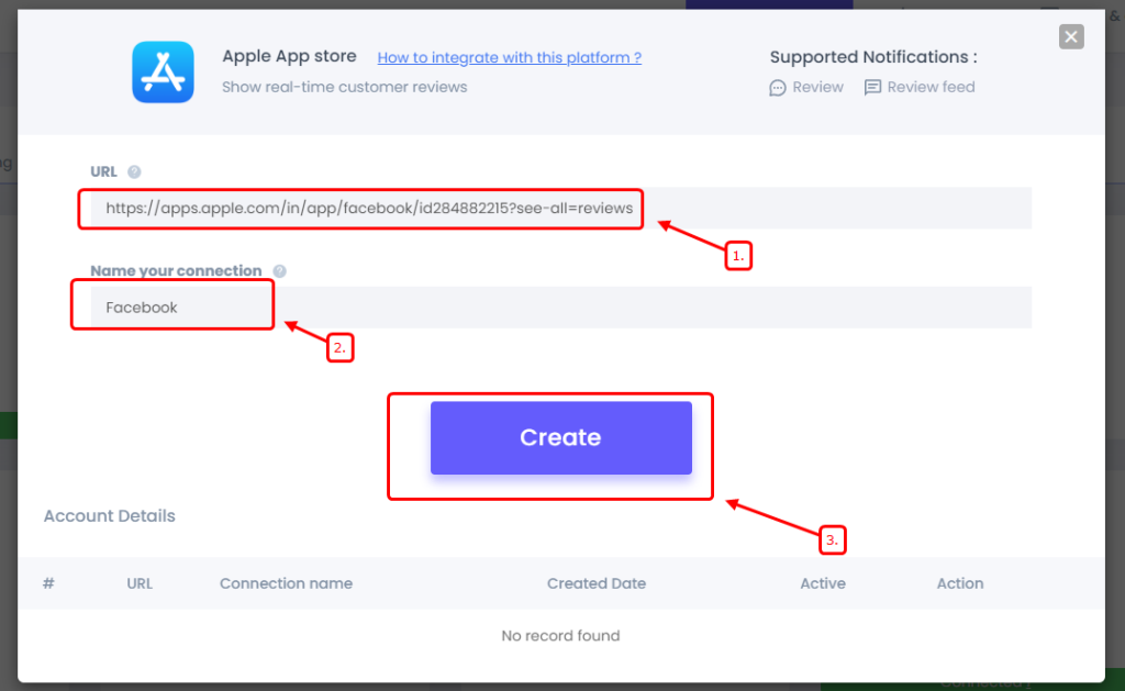 add apple app stpre details