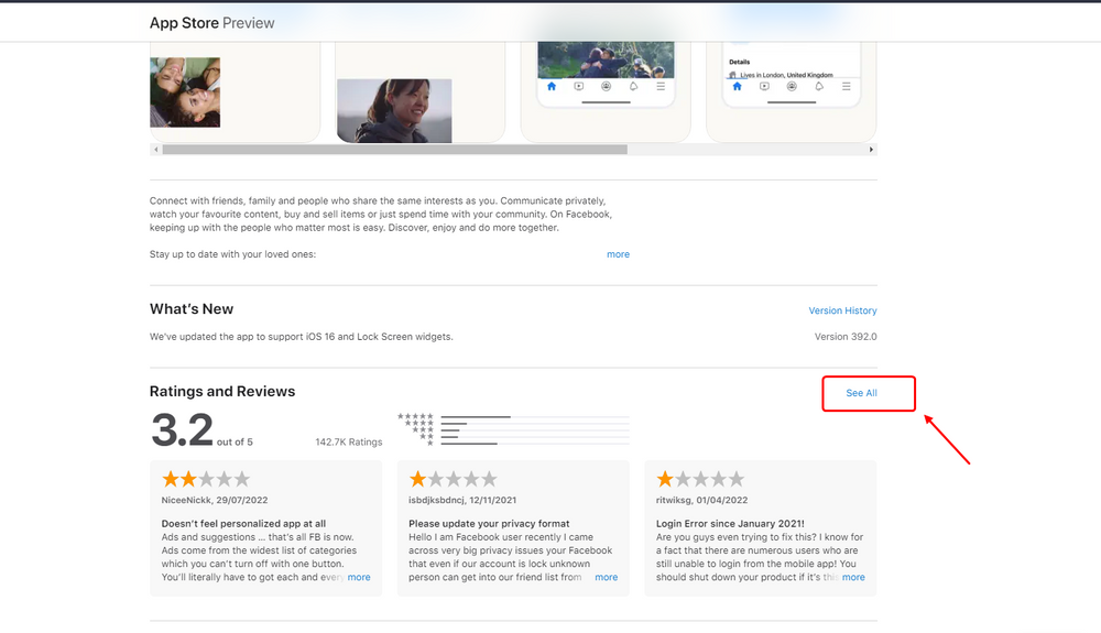 click on sell all reviews