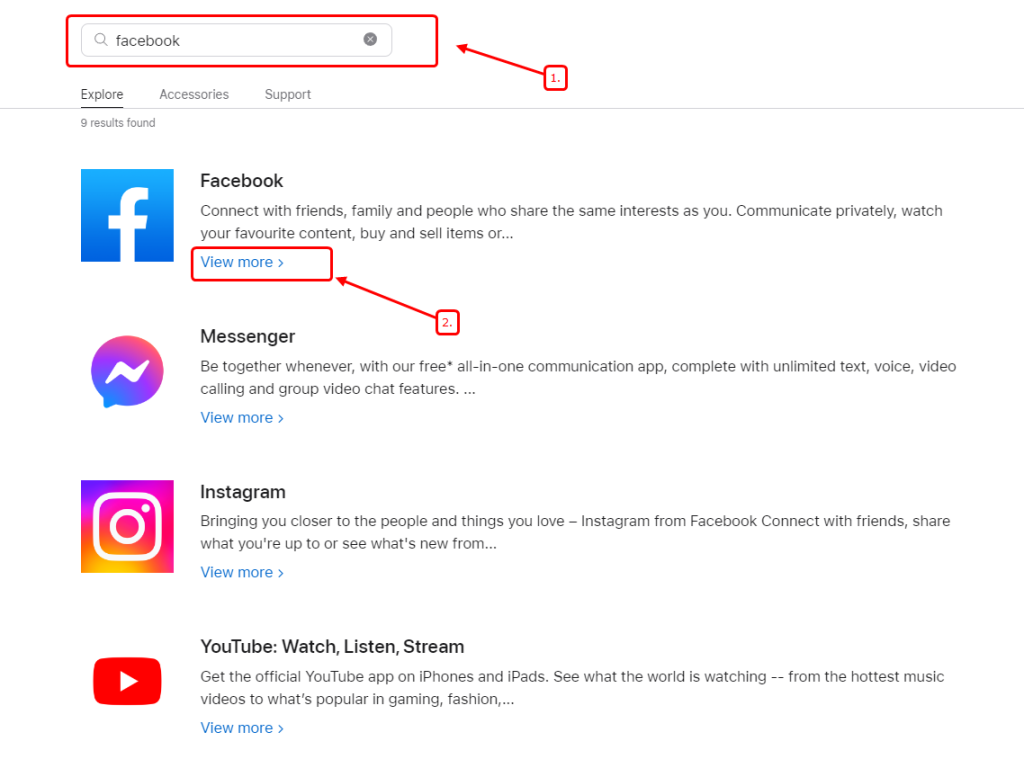 search your app in apple app store