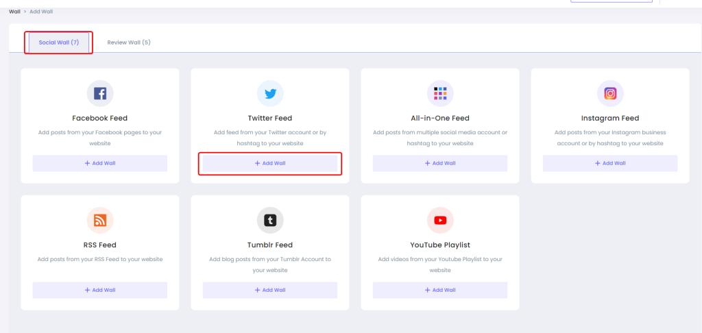 connect twitter feed