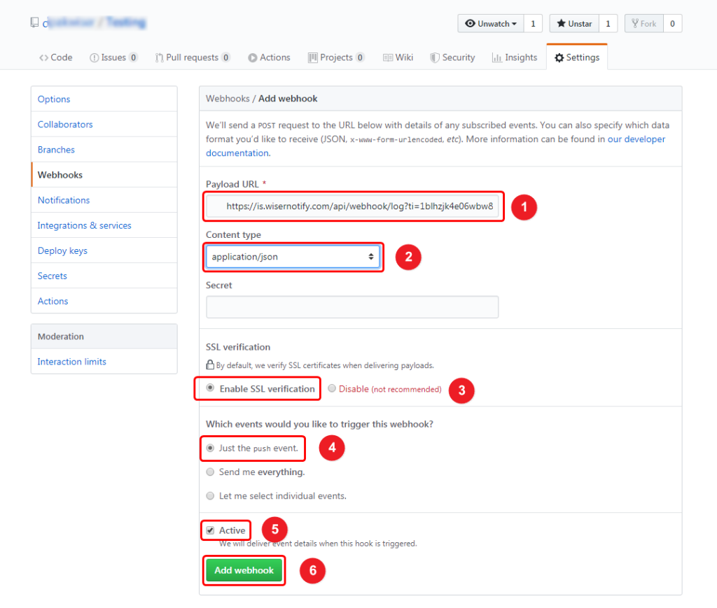 follow sub steps to github
