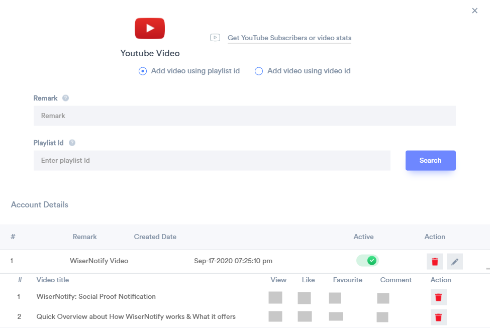 getting details from playlist video