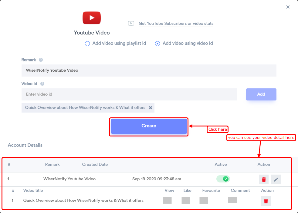 getting details of video