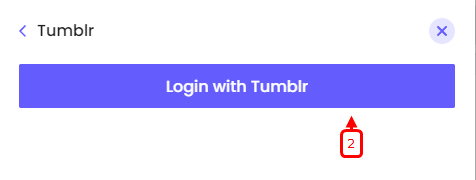 login into tumblr account