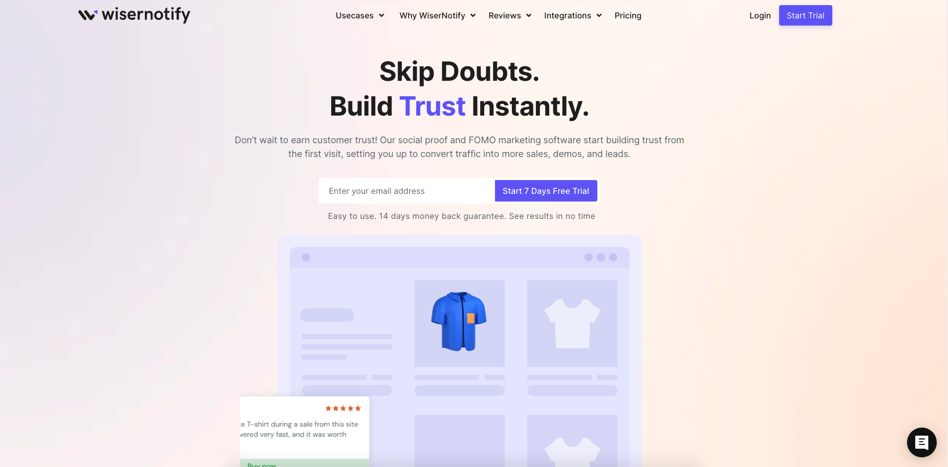 WiserNotify social proof popup software