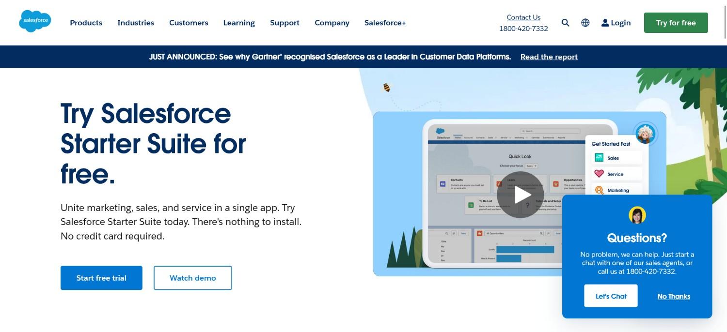 2nd Salesforce Lead-Gen CTA Example