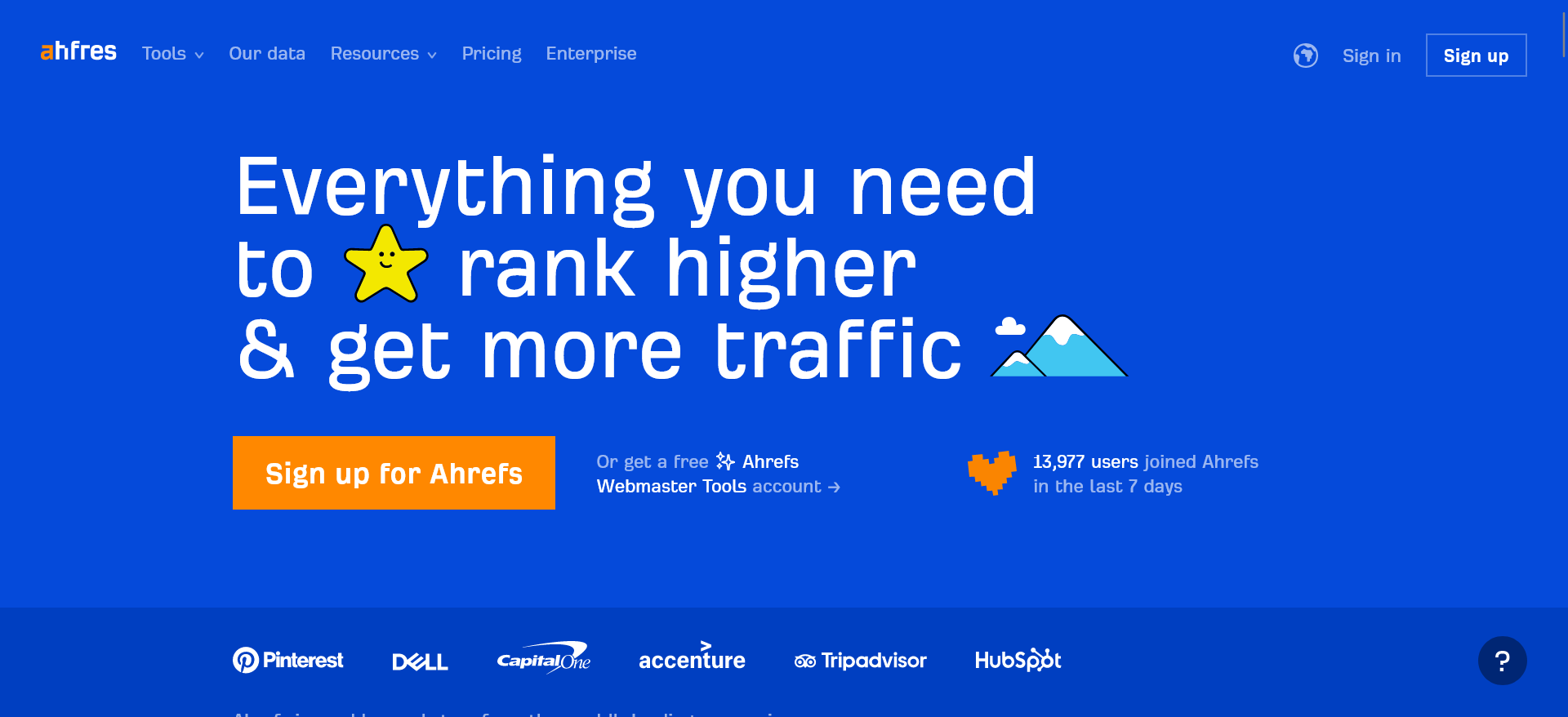 Ahrefs Lead-Gen CTA Example