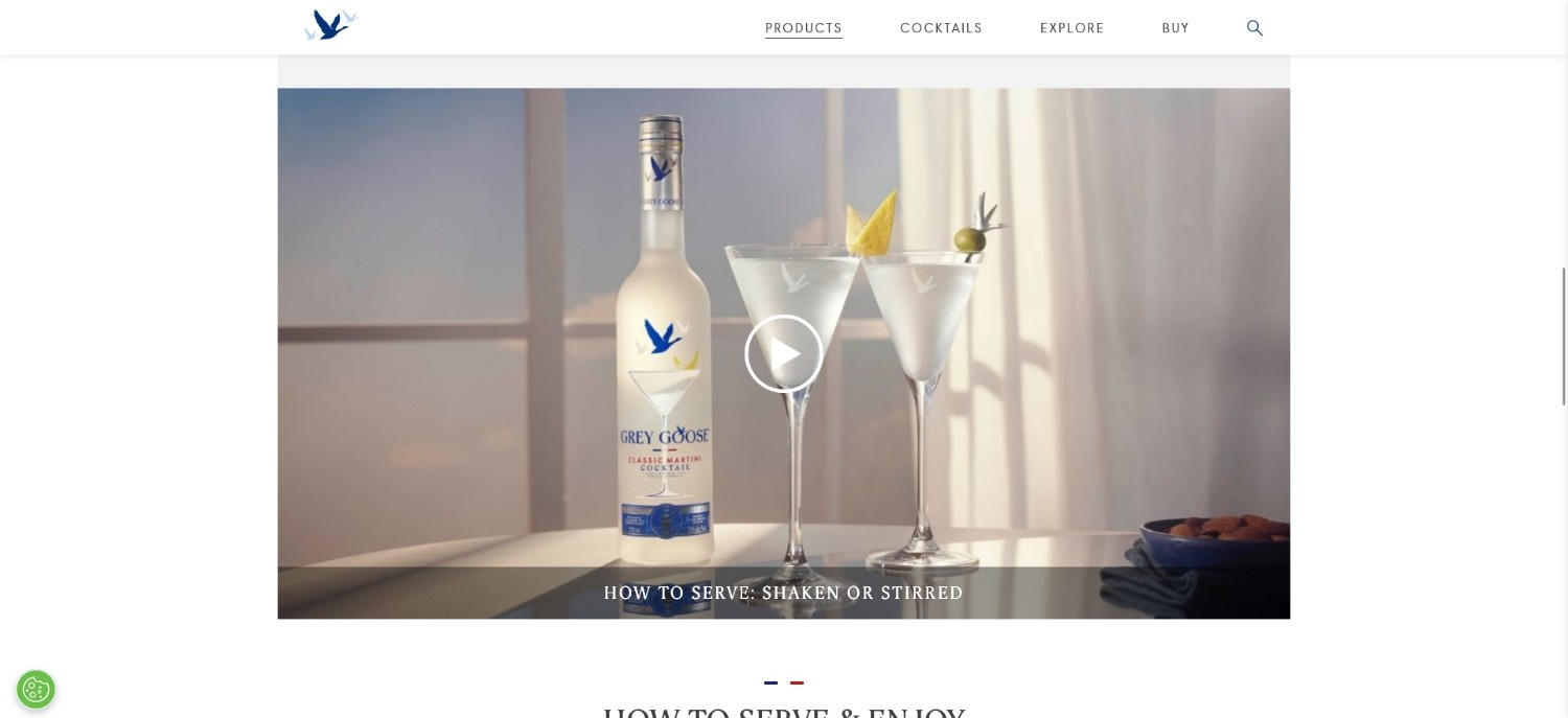 Grey Goose Lead-Gen CTA Example