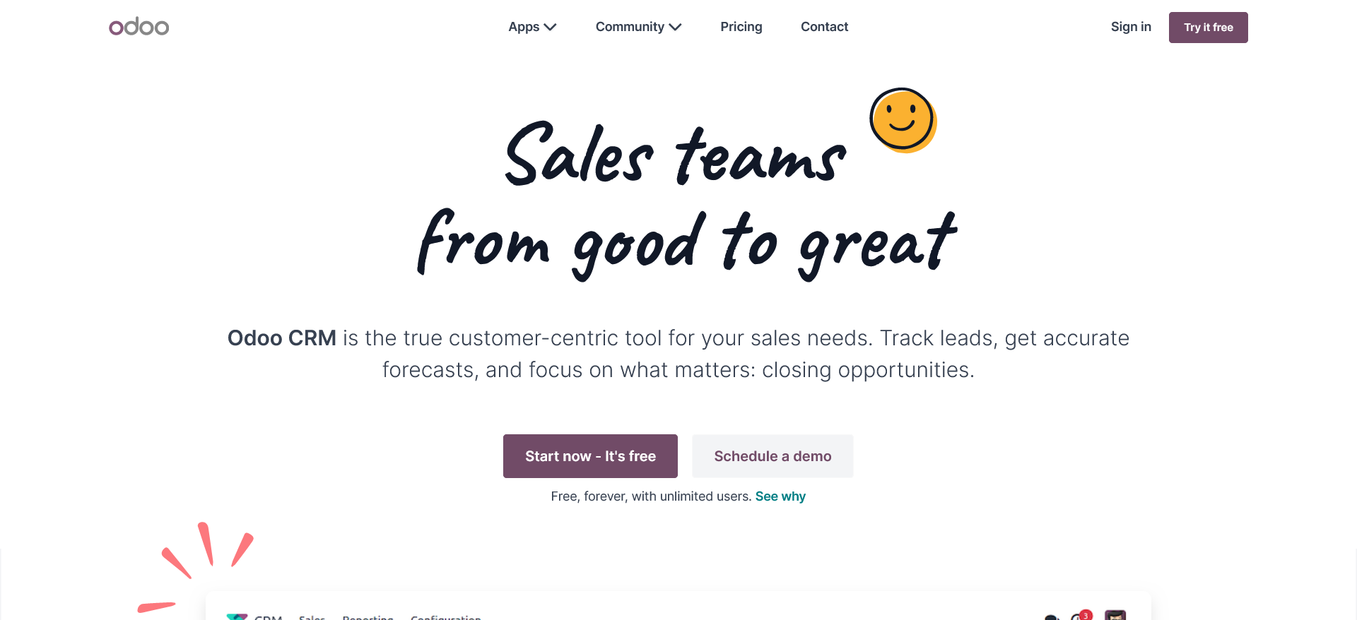 Odoo Lead-Gen CTA Example