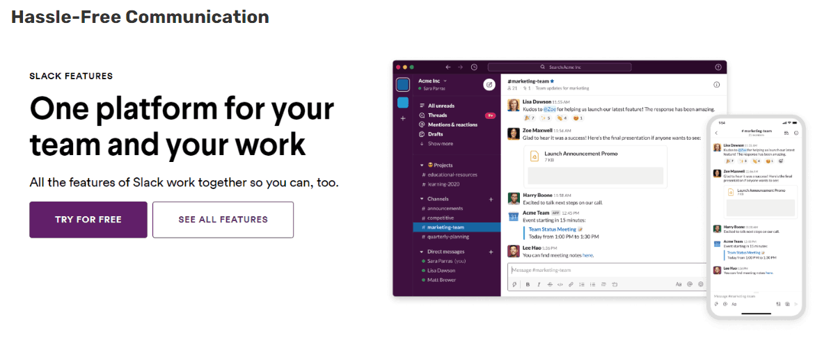 Slack CTA
