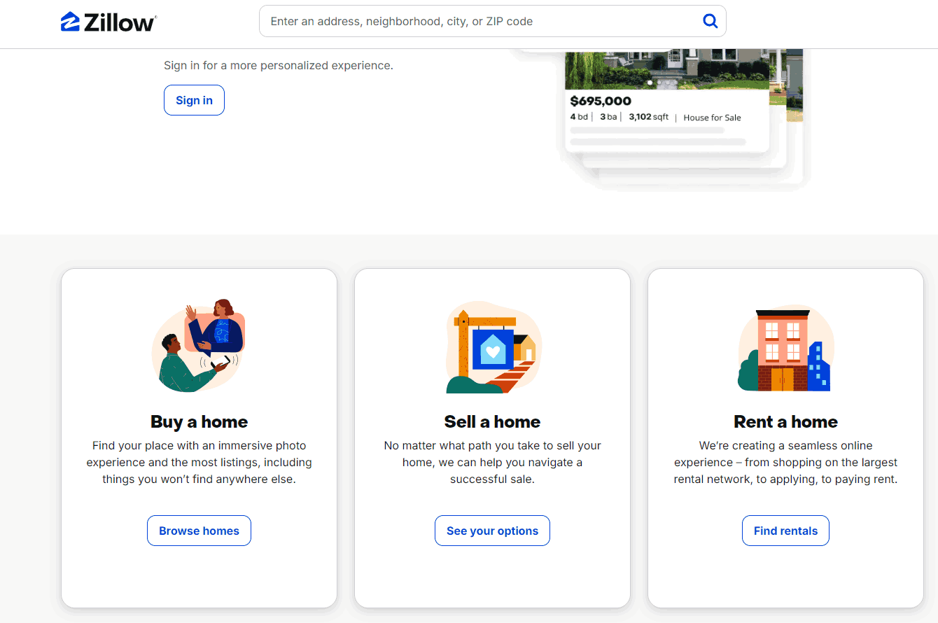 Zillow CTAs