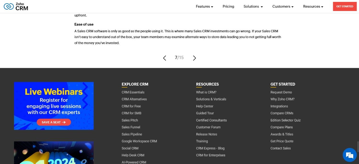 Zoho Lead-Gen CTA Example