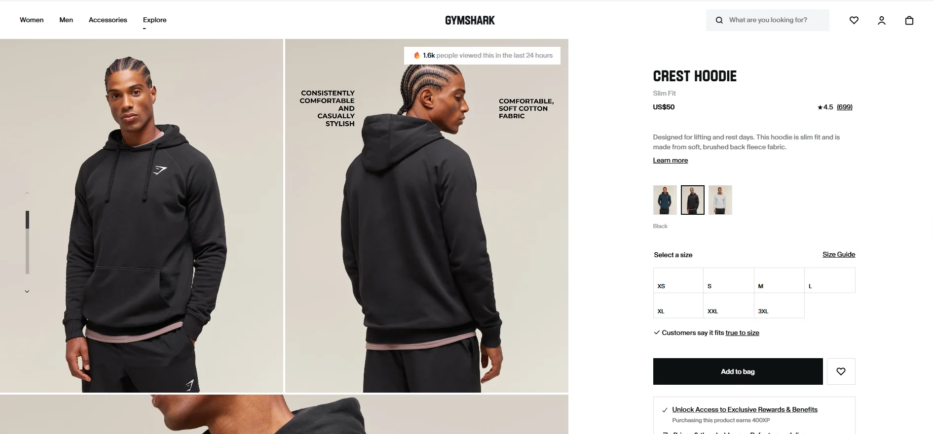 GYMSHARK EXAMPLE