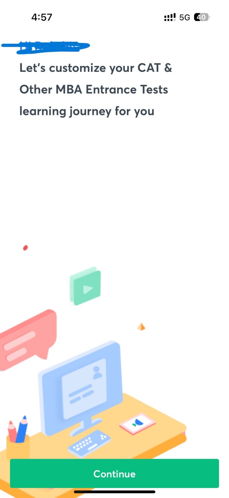Unacademy Mobile CTA Example