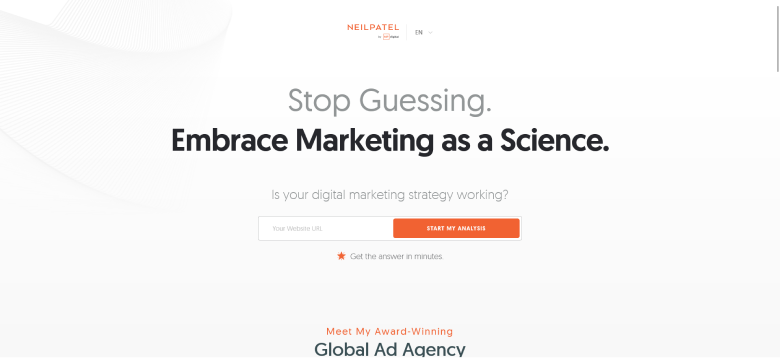 Orange CTA button: Confidence and Fun