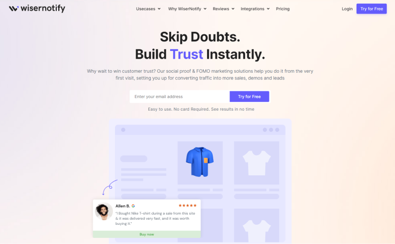 Wisernotify Social Proof Tool
