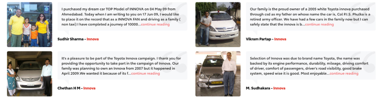 Car dealership positive review example
