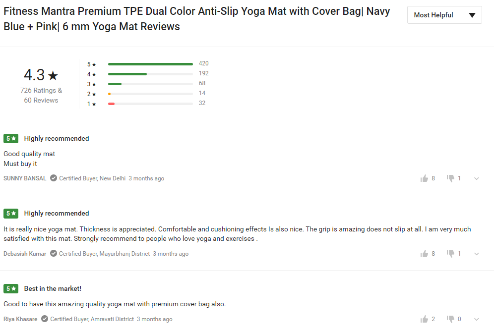 Flipkart Customer Reviews for Product