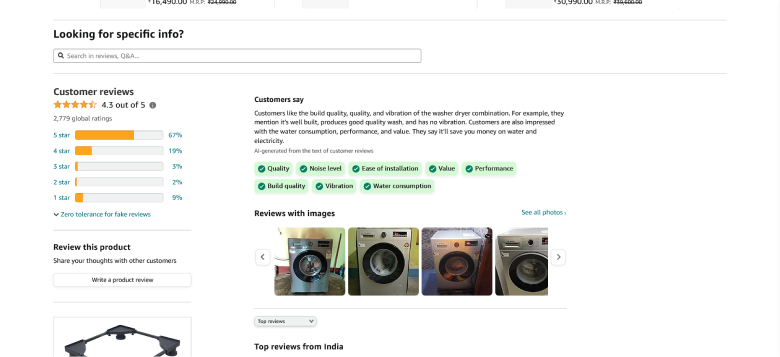 Amazon product review example