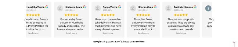 Flower shop positive review example