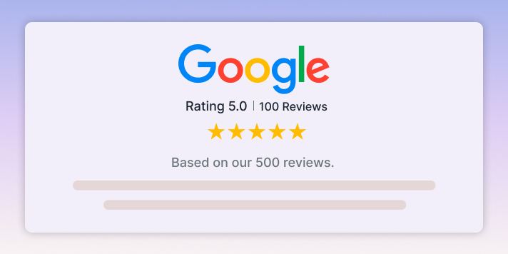 Overall rating Google review widget