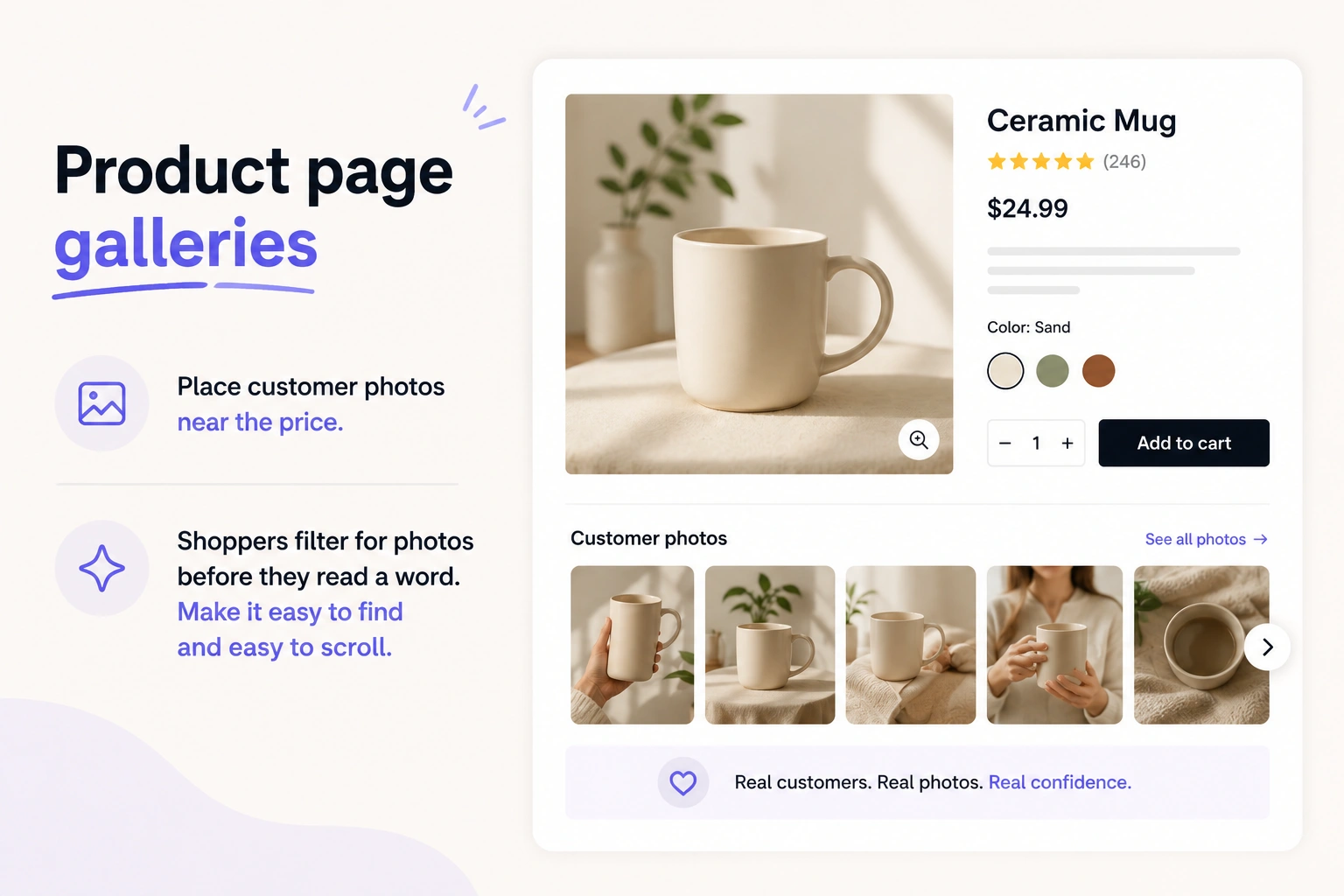 Product page galleries