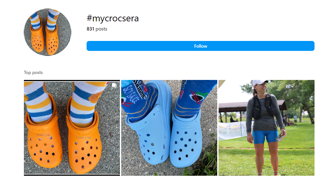 Crocs #MyCrocsEra customer posts on social media