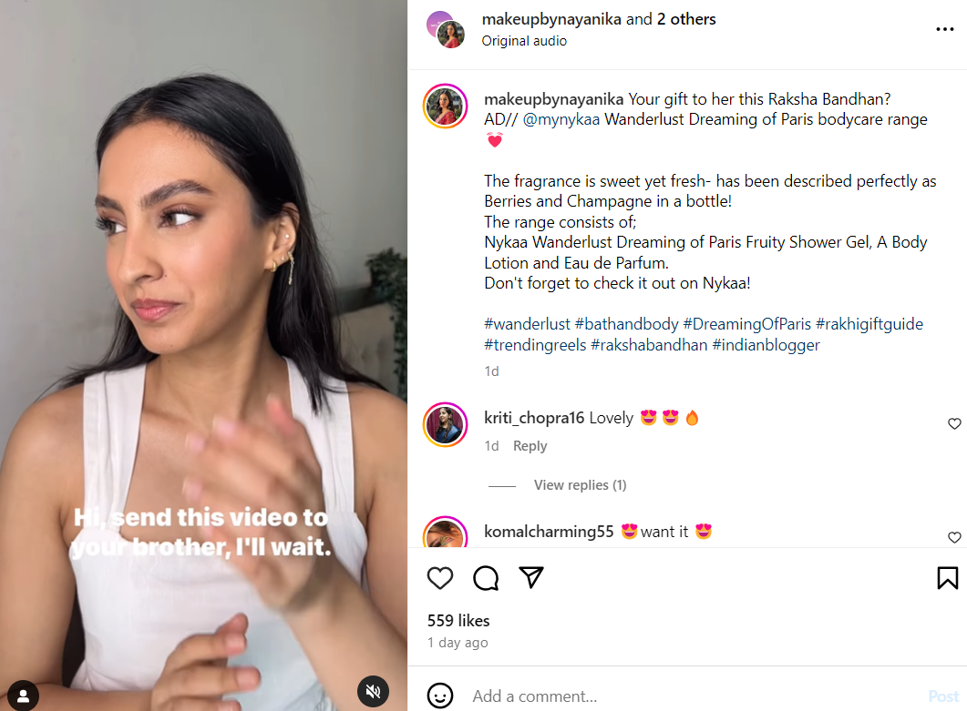 Customer photos and videos shared on social media as user-generated content
