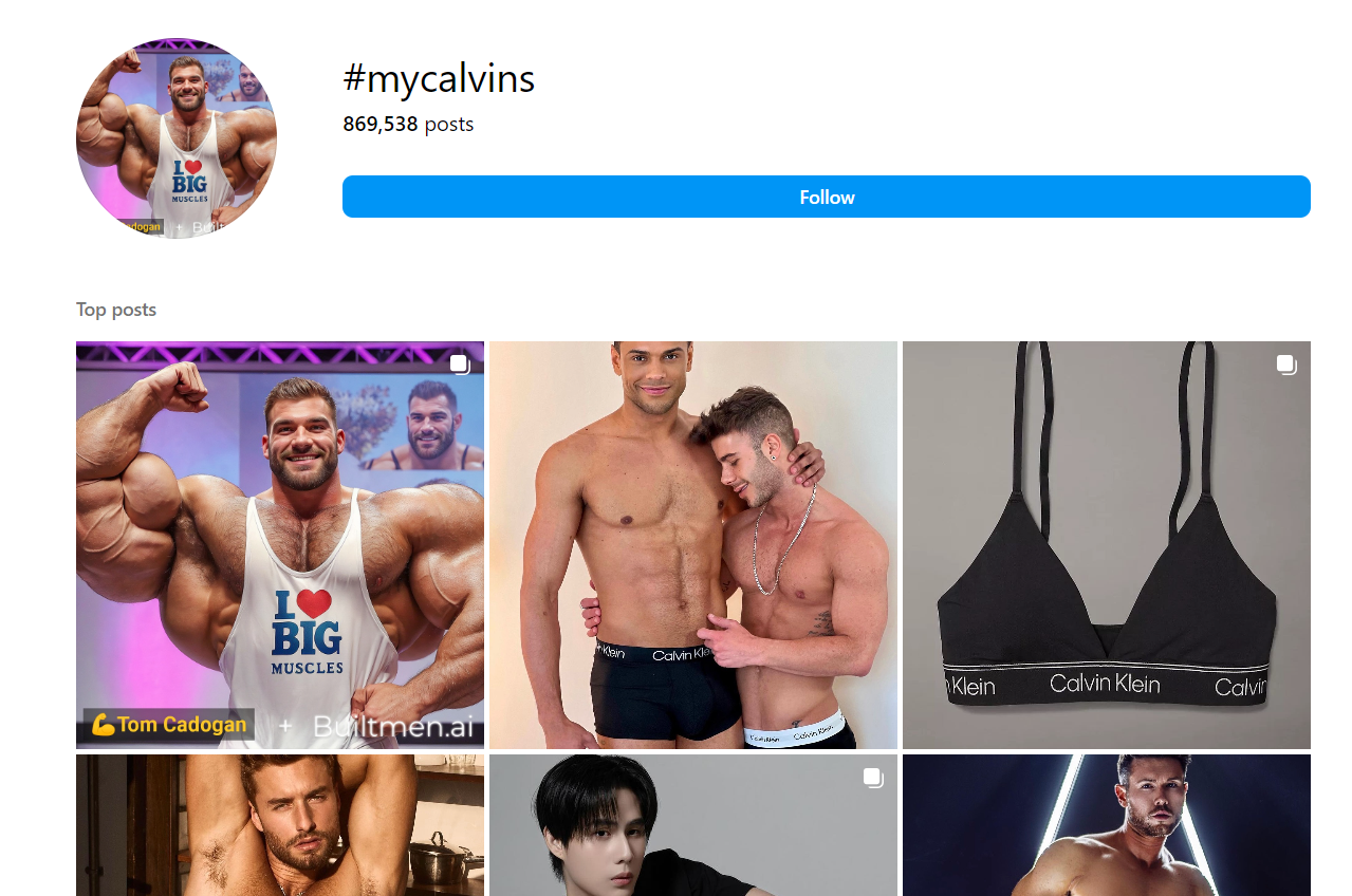 Calvin Klein #MyCalvins customer photo campaign